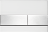 Клавиша смыва TECEsquare II клавиши нержавеющая сталь сатин, сталь, механическая, белая, олеофобная, TECE 9240801 TECE