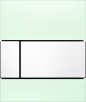 Клавиша смыва для писсуара TECEsquare II клавиши белые, зеленая, стекло, механическая, 1 клавиша, TECE 9242803 TECE