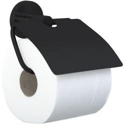 Держатель туалетной бумаги Niza цвет черный, с крышкой, Nofer 16858.N Nofer