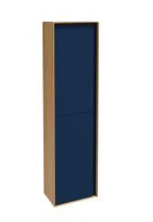 Шкаф-колонна Rythmik pure 40х25х150 см, тёмно-синий лак, 4 полки, 2 дверцы, правый, подвесной монтаж, Jacob Delafon EB1774D-M67 Jacob Delafon