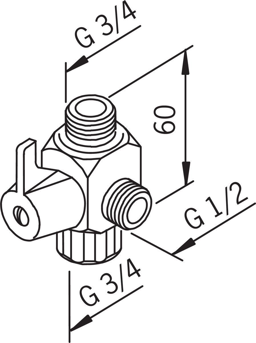 комбинированный вентиль grohe was® 41073000. угловой вентиль 1/2"x10. клапан (вентиль) термостатический угловой чертеж. вентиль подключение смесителя. 5-м20х1.