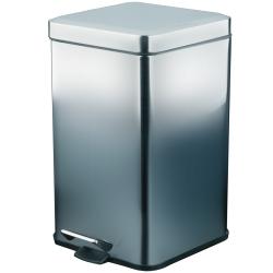 Корзина для мусора 12 л, с педалью, матовое, цвет стальной, Nofer 09111.12.S Nofer