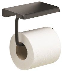 Держатель туалетной бумаги нержавеющая сталь, матовый, с полкой, цвет черный, Gedy 2039(14) Gedy