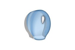 Диспенсер для туалетной бумаги пластмассовый, синий, рулон 400 м, Nofer 05005.T Nofer
