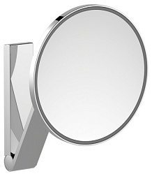 Настенное косметическое зеркало для ванной iLook_move управления через выключатель в помещении, 1 цвет, цвет алюминий, с подсветкой, Keuco 17612179003 Keuco