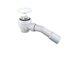 Сифон для поддона Tasso с вынимающимся сифоном и сливным отверстием 52 мм, косой выпуск, Kludi 2105205-00 Kludi