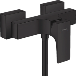 Настенный смеситель без излива Metropol матовый, чёрный цвет, без лейки, Hansgrohe 32560670 Hansgrohe