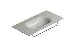 Подвесная раковина Horizon 100х50х12,5 см, цемент, санфарфор, серый матовый, Catalano 0521010023 Catalano
