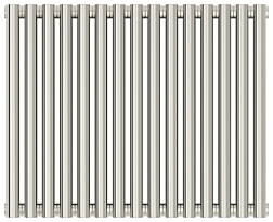 Отопительный дизайн-радиатор Эстет 67,5х50 см, 15 секций, матовый белый, двухрядный глухой, Сунержа 30-0302-5015 Сунержа