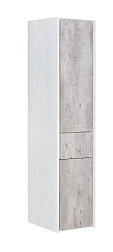 Шкаф-колонна Ronda 32х33,3х139 см, бетон/белый матовый, правый, подвесной монтаж, система push-to-open, Roca ZRU9303006 Roca