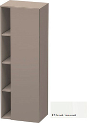 Шкаф-колонна DuraStyle 50х36х140 см, корпус-базальт матовый, фронт-белый глянцевый, правый, подвесной монтаж, Duravit DS1239R2243 Duravit