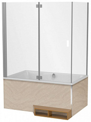 Шторка для ванны Capsule 120х140 см, для установки в нишу, прозрачная, гармошка, Jacob Delafon E6D126-GA Jacob Delafon