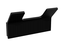 Крючок Nero 8,3х4,6х3,3см, двойной, цвет черный, Bemeta 135106030 Bemeta