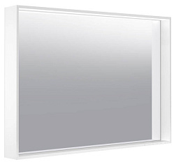 Зеркало Plan 100х70 см, белый глянцевый, 42 Вт + 65 Вт, контроль DALI, с подсветкой, с подогревом, Keuco 33098303003 Keuco