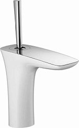 Смеситель для умывальника PuraVida push-open, неповоротный излив, с донным клапаном, Hansgrohe 15070000 Hansgrohe