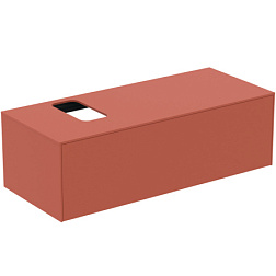 Модуль под раковину Conca 120х50,5х37 см, вырез в столешнице под заказ, матовый закат, система push-to-open, Ideal Standard T3932Y3 Ideal Standard