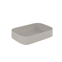Накладная раковина Resa 60х40х10,5 см, S, санфарфор, серый матовый, Kludi 58CW40O2 Kludi