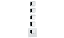 Лицевая часть встраиваемого смесителя Cube с отдельными панелями, 5 функций, Bossini Z032208.030 Bossini