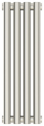 Отопительный дизайн-радиатор Эстет 18х50 см, 4 секции, темный титан муар, двухрядный коаксиальный, Сунержа 15-0332-5004 Сунержа