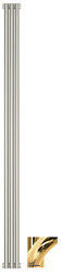 Отопительный дизайн-радиатор Эстет 13,5х180 см, 3 секции, золото, однорядный коаксиальный, Сунержа 03-0331-1803 Сунержа