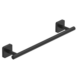 Горизонтальный полотенцедержатель Vela S 30 см, матовый, цвет черный, Kludi 2596239 Kludi