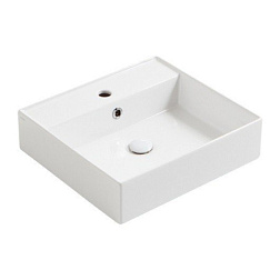 Подвесная раковина Agile 51х46х13 см, (подвесная/накладная), санфарфор, белый матовый, с отв. под смеситель, Simas AG51 bi matt*1 Simas