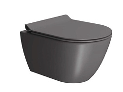Подвесной унитаз Color-elements 36х50 см, swirlflush, bistro matt, dualglaze, без крепежа в комплекте, безободковый, без сиденья, GSI 881616 GSI