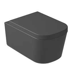 Подвесной унитаз Meg11 Pro 35х55 см, черный матовый, безободковый, без сиденья, Galassia 5486NEMT Galassia