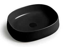 Накладная раковина Jumper 50х40х13 см, санфарфор, черный матовый, White Ceramic W071705 White Ceramic