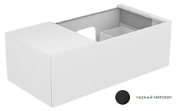 Модуль под раковину Edition 11 105х53,5х35 см, черный матовый, со столешницей слева, система push-to-open, Keuco 31154330000 Keuco