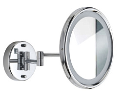 Настенное косметическое зеркало для ванной Sarah 3x, хром, с подсветкой, Gedy 2100(13) Gedy