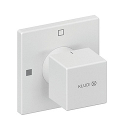 Встраиваемый переключатель для смесителя Decus без внутренней части, на 2 положения, белый матовый, Kludi 548475375 Kludi