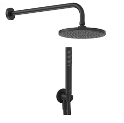 Гарнитур с верхним душем IdealRain BD389XG 1 режим ручной лейки, 20 см, round, чёрный цвет, Ideal Standard BD389XG Ideal Standard