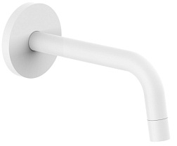 Излив Light матовый, длина 17,8 см, длина излива 17,8см, белый цвет, неповоротный, Paffoni ZBOC045BO Paffoni