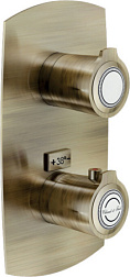 Лицевая часть встраиваемого смесителя Sofi термостатический, 2 функции, бронза, Nobili SI98102BR Nobili