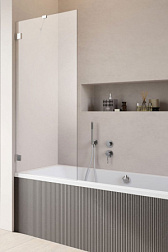 Шторка для ванны Essenza Pro 70х150 см, easy clean, прозрачная, стационарная, Radaway 10101070-01-01 Radaway