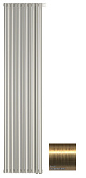 Отопительный дизайн-радиатор Эстет 49,5х180 см, 11 секций, состаренная латунь, двухрядный коаксиальный, Сунержа 051-0322-1811 Сунержа