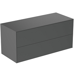 Тумба для ванной Conca антрацит матовый, подвесной монтаж 120х50,5х55 см, Ideal Standard T4324Y2 Ideal Standard