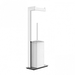 Ёршик Rettangolo с держателем для бумаги, хром, Gessi 20933-031 Gessi