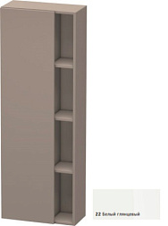 Шкаф-колонна DuraStyle 50х24х140 см, корпус-базальт матовый, фронт-белый глянцевый, левый, подвесной монтаж, Duravit DS1238L2243 Duravit