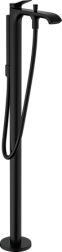 Напольный смеситель Vivenis матовый, неповоротный излив, чёрный цвет, с лейкой, Hansgrohe 75445670 Hansgrohe