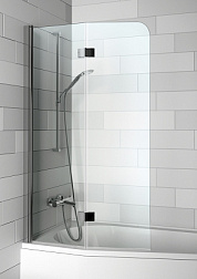 Шторка для ванны Novik 89х150 см, со статичной частью, прозрачная, поворотная, Riho G003040120 Riho