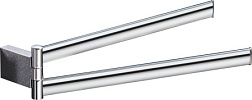 Рожковый полотенцедержатель Kent 36 см, двойной, хром, поворотный, Gedy 5523(13) Gedy