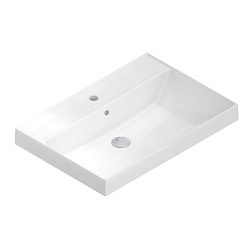 Подвесная раковина Cubo 70х48х18 см, санфарфор, с отв. под смеситель, Kerama Marazzi CU.wb.70 Kerama Marazzi