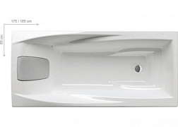 Акриловая ванна You 175х85 см, pu-plus warm flow, Ravak C081000000 Ravak