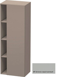 Шкаф-колонна DuraStyle 50х36х140 см, корпус-базальт матовый, фронт-бетонно-серый матовый, правый, подвесной монтаж, Duravit DS1239R0743 Duravit