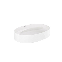 Накладная раковина Resa 60х40х10,5 см, овальная, санфарфор, Kludi 58CW2043 Kludi