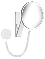 Настенное косметическое зеркало для ванной iLook_move с сенсорной панелью и спиралевидным кабелем, хром, с подсветкой, Keuco 17612019000 Keuco