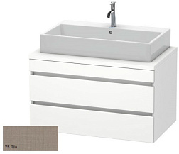 Модуль под раковину DuraStyle 90х54,8х51,2 см, без консоли, 2 ящика, корпус белый матовый, фронт лён, Duravit DS531807518 Duravit