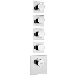 Лицевая часть встраиваемого смесителя Outlets термостат, 5 функций, Bossini Z031208.030 Bossini